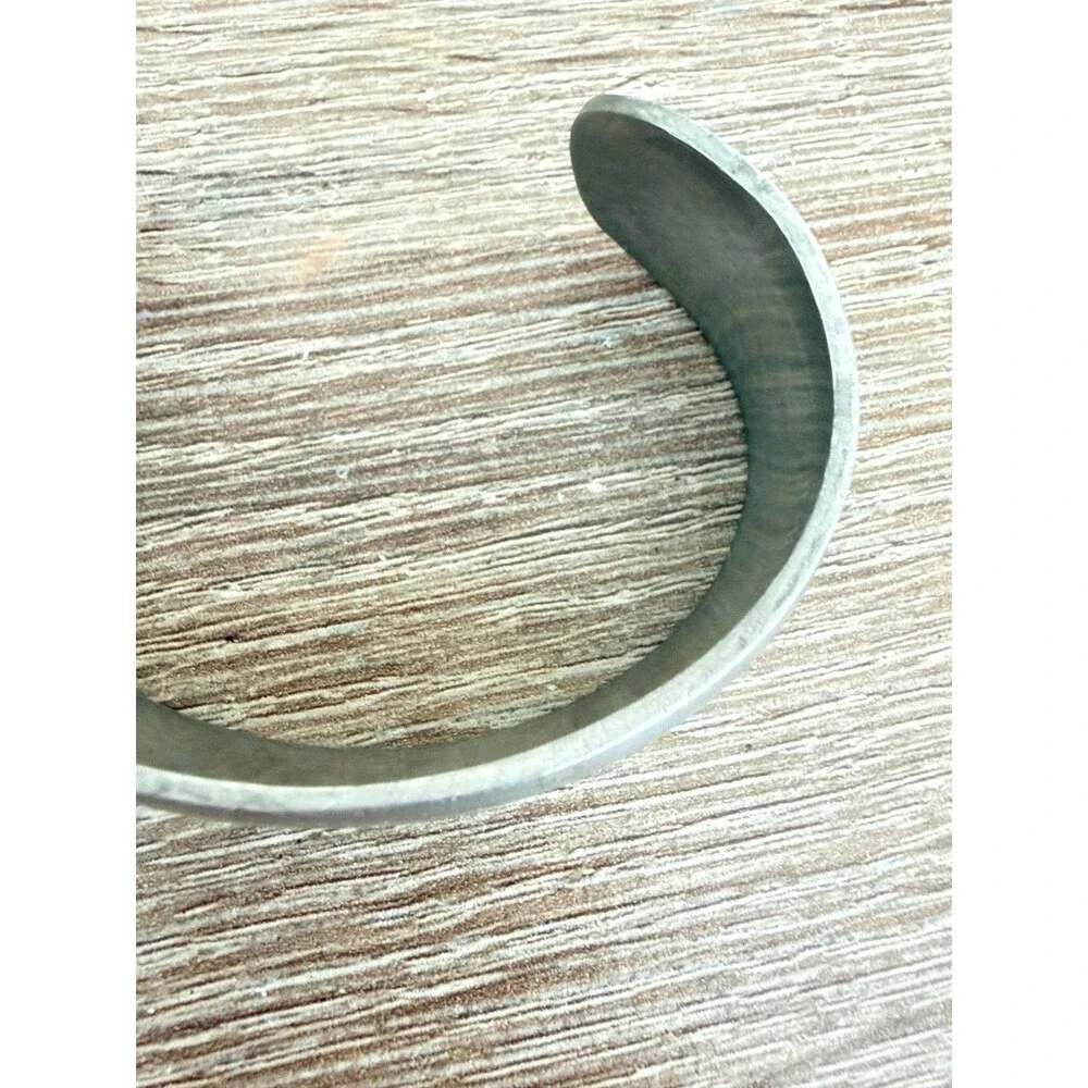 Vintage Reed & Barton Pewter P276 Wide Cuff Bracelet Silver Tone 1970s Vintage